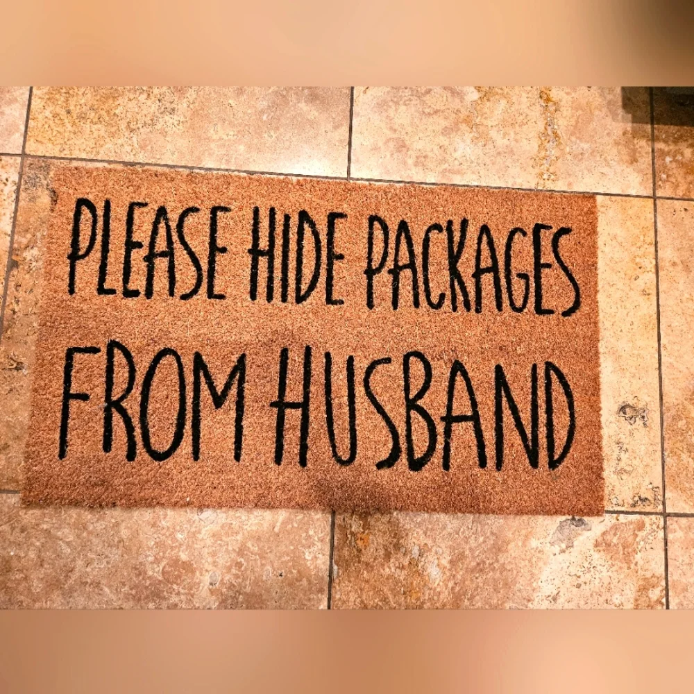 Please Hide Packages from Husband door mat